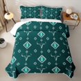 thumbnail image 1 of meiyoeat Rustic Western Aztec Quilt King For Kids,Retro Farmhouse Bull Skull King Coverlet Set For Boys,3pcs, 1 of 7