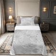 thumbnail image 1 of meiyoeat Silver Swirl Striped Twin Sheets,Modern Minimalist Artwork Bedding For Girls,3pcs1 Flat Sheet, 1 Fitted Sheet and 1 Pillowcase, 1 of 6