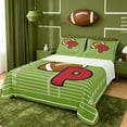 thumbnail image 1 of meiyoeat Sport Theme ABC Alphabet Full Size Sheets For Rugby Lovers,Football Initial Letter P Bed Sheets For Kids Boys,4 Pieces, 1 of 6