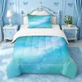 thumbnail image 1 of meiyoeat Teal Galaxy Star Twin Comforter Sets,Calm Magical Sky Pattern Bedding Set For Girl,Reversible,2-Piece,1 Comforter and 1 Pillowcase, 1 of 7
