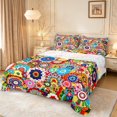 thumbnail image 1 of meiyoeat Vibrant Floral King Sheets For Men Women,Multicolor Pattern Bedding,Rainbow,4-Piece1 Flat Sheet, 1 Fitted Sheet and 2 Pillowcases, 1 of 6
