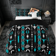 thumbnail image 1 of meiyoeat Vintage Geometric Rhombus Aztec Bedding For Boys,Country Western Cowboy Farmhouse Duvet Cover Full,Reversible,3 Pieces,1 Duvet Cover and 2 Pillowcases, 1 of 6
