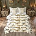thumbnail image 1 of meiyoeat Watercolor Spotted Fish Twin Bedding for Men, Natural Lake Outdoor Fishing Bedding Comforter Set, Brown Green, Reversible, 7-Piece, 1 of 6