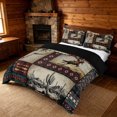 thumbnail image 1 of meiyoeat Western Cowboy Aztec Queen Duvet Cover Set, Vintage Cactus Cowboy Pattern Bedding, Multicolor Brown, Black Reversible3 Pieces, 1 Duvet Cover and 2 Pillowcases, 1 of 6