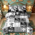 thumbnail image 1 of meiyoeat Western Cowboy Bull Skull 7-Piece Twin Bedding For Boys,Rustic Farmhouse Cabin Bedding Comforter Set,Reversible, 1 of 7