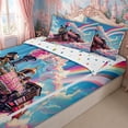 thumbnail image 1 of meiyoeat Whimsical Train Zipper Twin Comforter Sets with Fitted Sheet and 2 Pillowcases for Kids, Rainbow Cloud Zipper Bedding Set for Bedroom, Multicolor, Polkadot ReversibleG, 1 of 6
