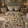 thumbnail image 1 of meiyoeat Woodland Camo Dinosaur Full Size Bedding Sets for Kids Boys, Cartoon Dino Wildlife Full Size Bed in a Bag, Brown Green, Black Reversible, 7pcs, 1 of 5