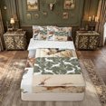 thumbnail image 1 of meiyoeat Woodland Hunting Wildlife Zipper Comforter Set with Fitted Sheet and 2 Pillowcases for Men Boys, Rustic Camo Animal Patchwork Zipper Bedding Set, Green Brown, Reversible, 3 Pieces, 1 of 6
