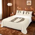 thumbnail image 1 of meiyoeat leopard Bow Tie Letter Bed Sheets,Cheetah Monogram Print D Full Size Sheets,4 Pieces,1 Flat Sheet,1 Fitted Sheet and 2 Pillowcases, 1 of 6