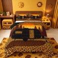 thumbnail image 1 of meiyoeat leopard Print Camper Full Size Comforter Sets,Sunset Silhouette Print Bedding Comforter Set,Black Reversible,3-Piece,1 Comforter and 2 Pillowcases, 1 of 7