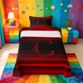 thumbnail image 1 of meiyoeat modern Letter Design Twin Sheets,Black Red Initial C Bedding,3pcs,1 Fitted Sheet and 1 Pillowcase, 1 of 6