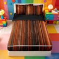 thumbnail image 1 of meiyoeat orange Black Lines Texture Zipper Twin Comforter Sets with Fitted Sheet and 2 Pillowcases,Gradient Print Zipper Bedding Set,Reversible,4-Piece, 1 of 7