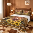 thumbnail image 1 of meiyoeat rustic Aztec Highland Cow Bed Sheets,Western Farm Print Full Size Sheets,4-Piece,1 Flat Sheet,1 Fitted Sheet and 2 Pillowcases, 1 of 6