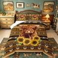 thumbnail image 1 of meiyoeat rustic Aztec Highland Cow Full Size Comforter Sets,Western Farm Print Bedding Comforter Set,Reversible,3-Piece,1 Comforter and 2 Pillowcases, 1 of 7