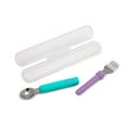 thumbnail image 1 of melii Spork On The go - Travel Utensils for Babies and Toddlers - Detachable Fork and Spoon with carrying case - Blue & Purple, 1 of 7