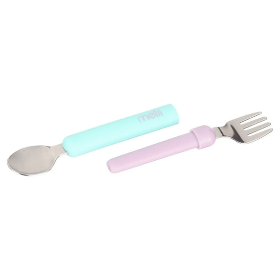melii Travel Utensils for Babies & Children (Blue & Purple)