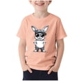 thumbnail image 1 of melon Red Boat Neck T Shirts for Children Boy Girl Fall Summer Short Sleeve Graphic Loose Fit Track Gym Easter Brunch Jogger Kawaii Animal Bunny Tee Shirt Tops Child 2026 5 Years, 1 of 4
