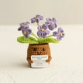 thumbnail image 1 of memade Crocheted Plant Pot, Creative Knitted Pot With Cute Positive Encouragement, Desk Bedroom Decor & Gift For Friends, 1 of 4