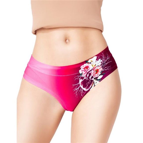 mememe EBB-14 Slip Comfortable Panties with Impressive Prints - Exotic Bloom - Bump - Extra Large