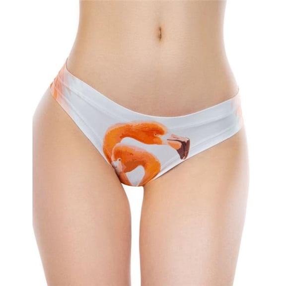 mememe IF-24 Thong Comfortable Panties with Impressive Prints - Ideyka - Flamingo - Extra Large