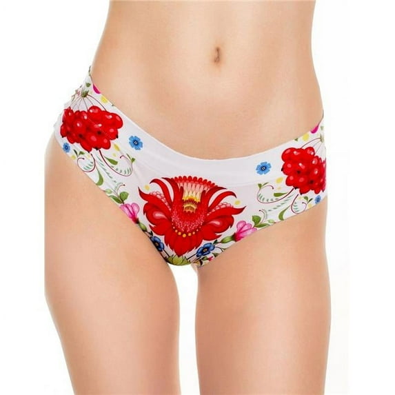mememe UM-14 Slip Comfortable Panties with Impressive Prints - Ukrainian - Malva - Extra Large