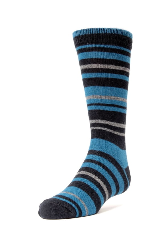 Rings and Rungs Cotton Blend Striped Socks - Boys - Male, 7-8, Navy