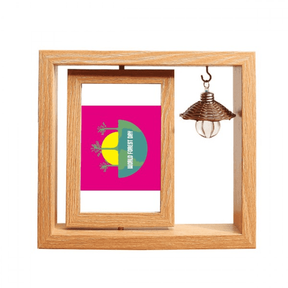 memorial anniversary  environment Wooden Rotating Picture Photo Frame 4x6