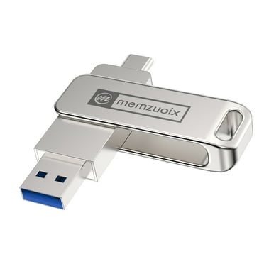 128GB USB Flash Drive, memzuoix Portable USB 3.2 Type-C Thumb Drive, Photo and Video Backup, 2 in1 External Memory Stick for PC/Laptop, Jump Drive for iPhone, OTG Android Phone, PC