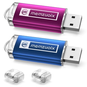 memzuoix 2 Pack 16GB Mini Flash Drives USB 3.0 Gaming Thumb Jump Drive Bulk Memory Stick for Laptop PC Data Storage Backup，Rose Red&Blue
