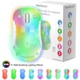 thumbnail image 1 of memzuoix LED Rechargeable Wireless Mouse, 9-Color Gradient RGB Light, 1600 DPI Gaming Mouse with Magnetic Cover, Computer Mouse for Laptop,Desktop,MacBook,Left Right Hand,5 Buttons, Light Green, 1 of 10