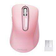 memzuoix Wireless Mouse for Laptop, Pink Ergonomic Wireless Mouse 5 Buttons 1400 DPI with Nano, Cordless Computer Mouse for Chromebook, Desktop, PC, Mac