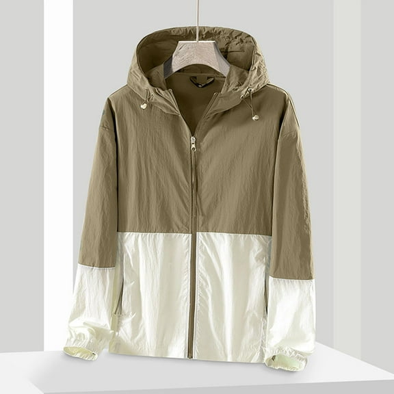 men and women Lightweight Cool And Lightweight Color blocking splicing Sunscreen Jacket Coat