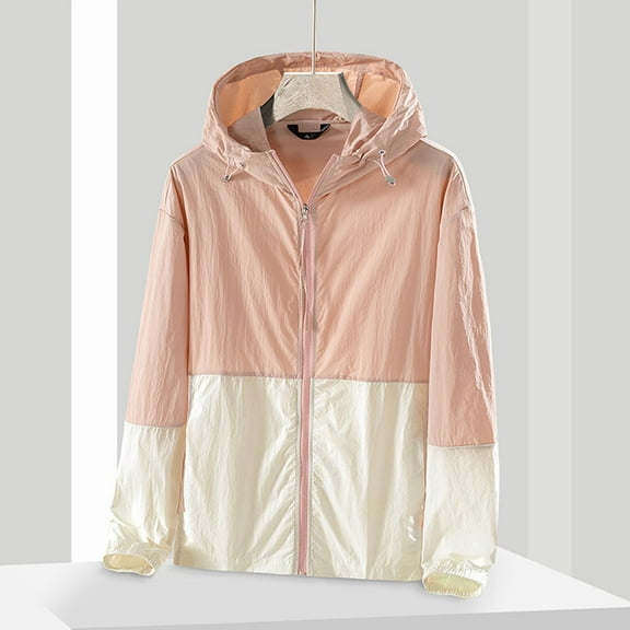 men and women Lightweight Cool And Lightweight Color blocking splicing Sunscreen Jacket Coat