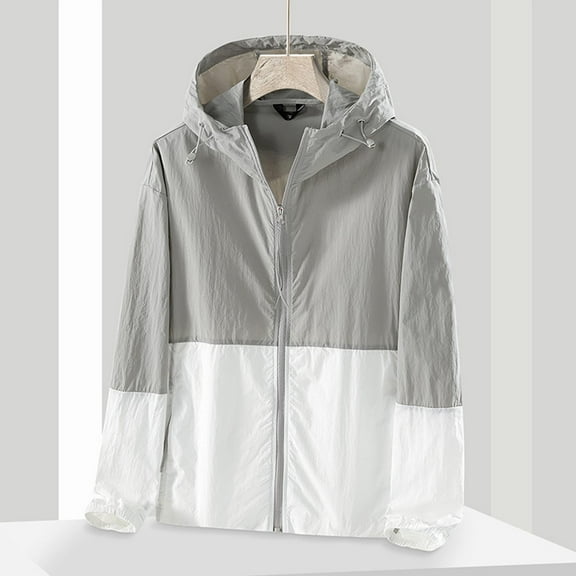 men and women Lightweight Cool And Lightweight Color blocking splicing Sunscreen Jacket Coat