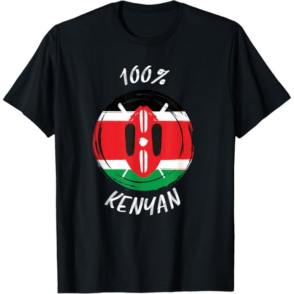 men and women can wear,100% Kenyan Shirt | Proud Kenyan Shirt | Flag Kenya T-Shirt
