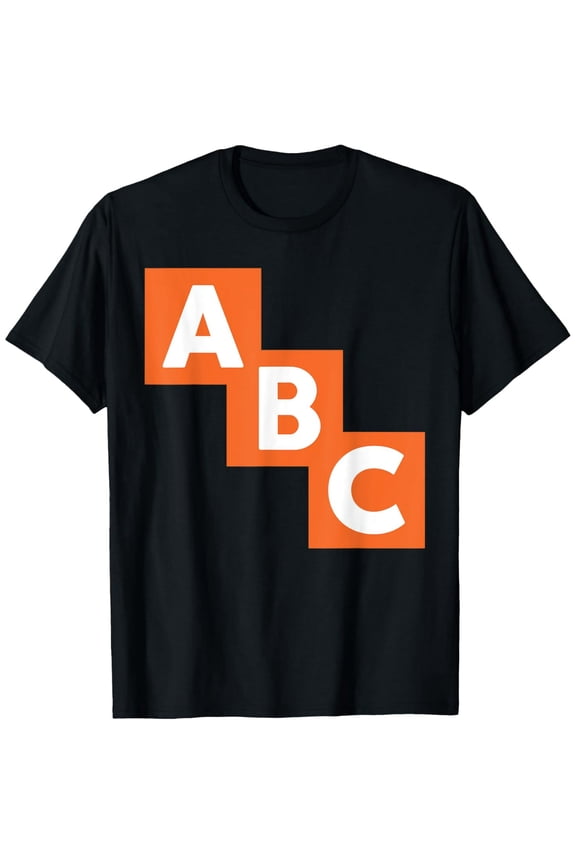 men and women can wear,ABC Alphabet Letters Costume T-Shirt