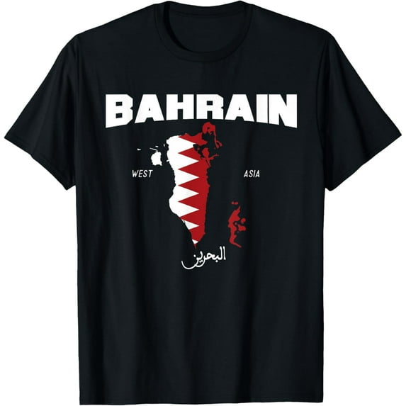 men and women can wear,Bahrain Flag, Bahrain Map, Location of Bahrain T-Shirt