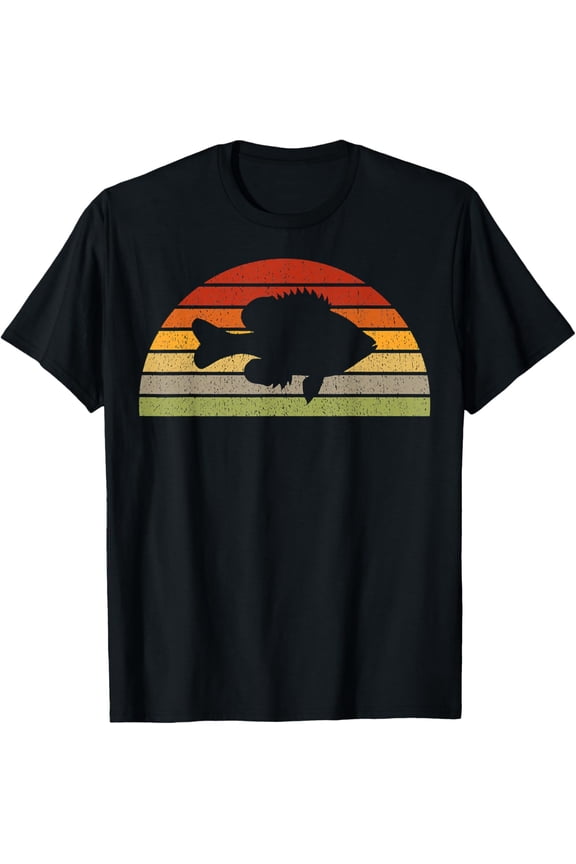 men and women can wear,Bluegill Sunfish Fishing Freshwater Fish Retro T-Shirt