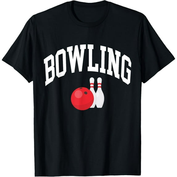 men and women can wear,Bowling Bowler Graphic T-Shirt