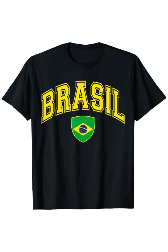 men and women can wear, Brazil Brasil Brazilian Flag T-Shirt