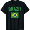 thumbnail image 1 of men and women can wear，Brazil Flag T-Shirt, 1 of 4
