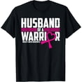 thumbnail image 1 of men and women can wear，Breast Cancer Awareness Husband of Warrior Pink Tee T-Shirt, 1 of 4
