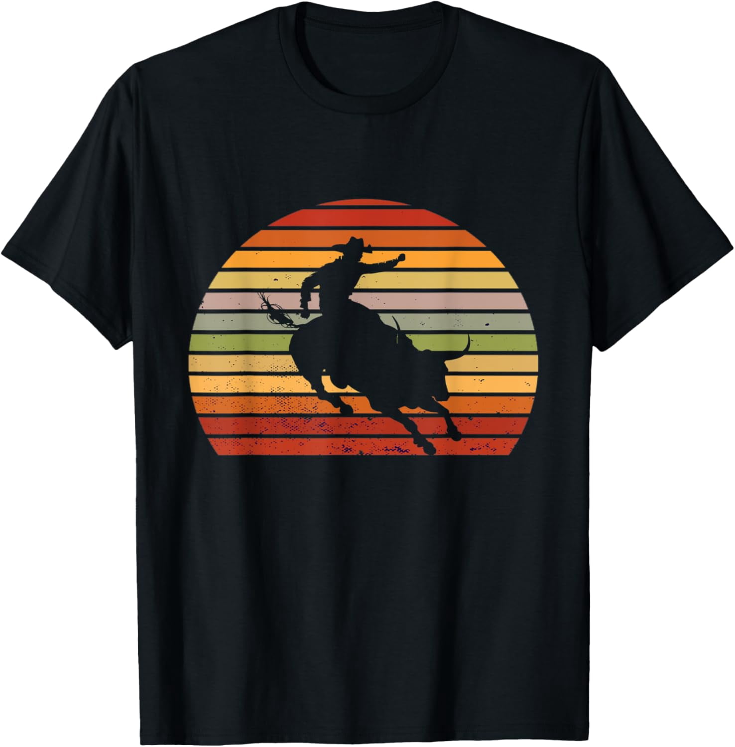 men and women can wear，Bull Riding Cowboy Vintage Retro Rodeo Western ...