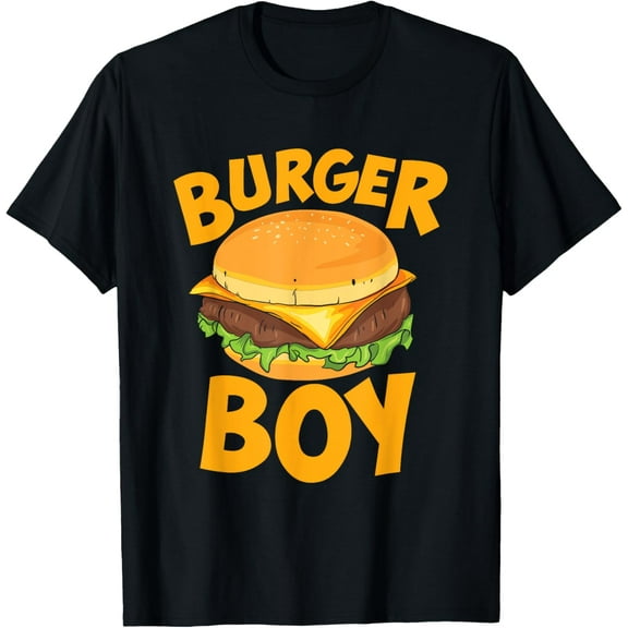 men and women can wear，Burger Boy loves Cheeseburger and Hamburger T-Shirt