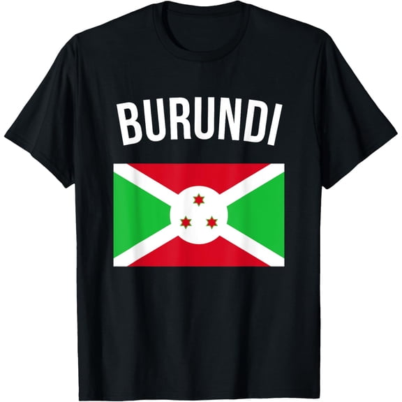 men and women can wear，Burundi T-shirt Burundian Flag Tee Vacation Travel Souvenir