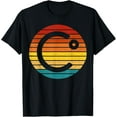 thumbnail image 1 of men and women can wear，Celsius Crypto Vintage Retro Sunset Design 60s 70s T-Shirt, 1 of 4