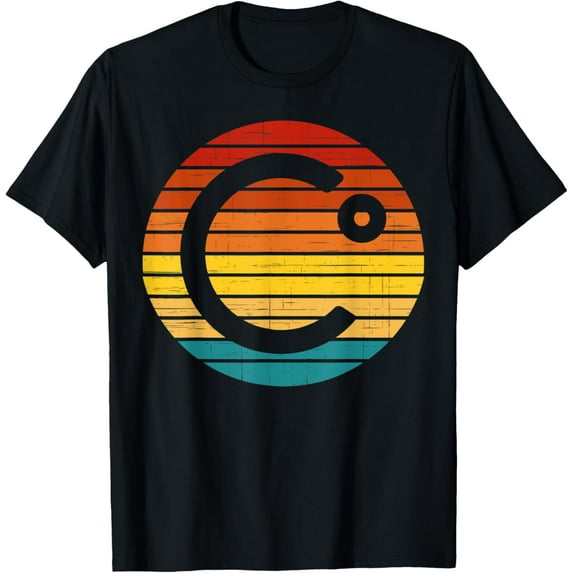 men and women can wear,Celsius Crypto Vintage Retro Sunset Design 60s 70s T-Shirt