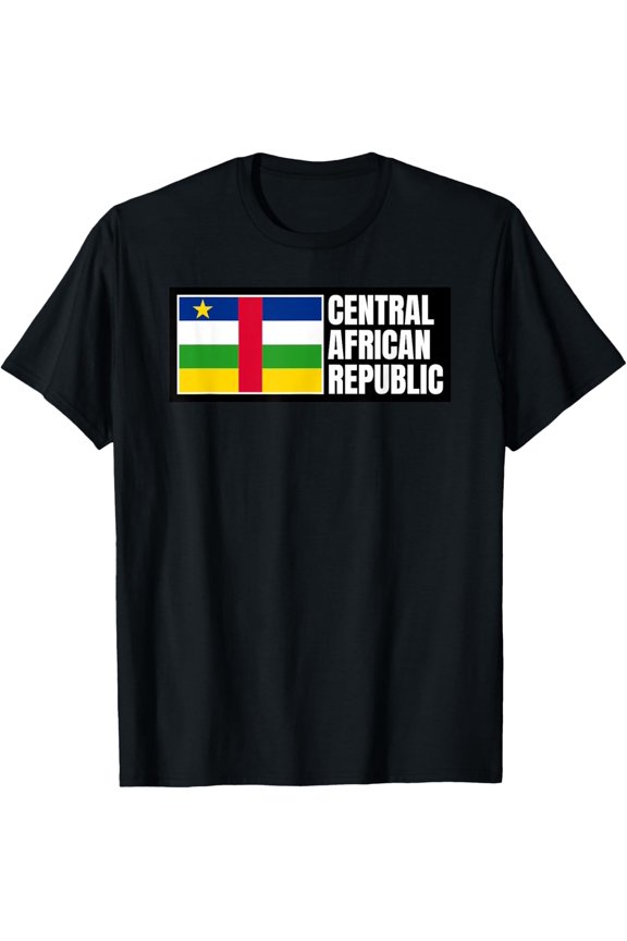 men and women can wear，Central African Republic Flag T-Shirt