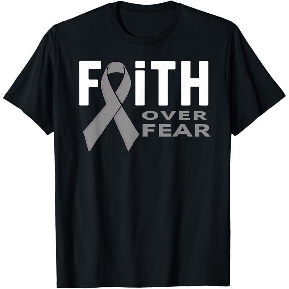 men and women can wear,Christian Faith God Fear Tumor Brain Cancer Warrior T-Shirt