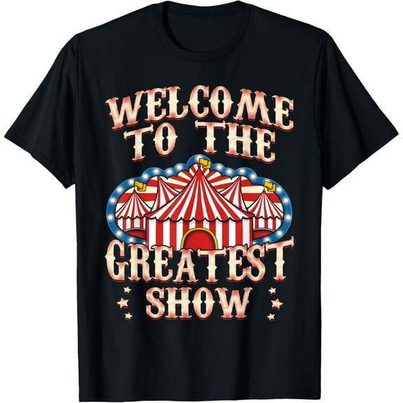 men and women can wear，Circus Party Gift Clown Lion Fire Ring Acrobat Funny T-Shirt